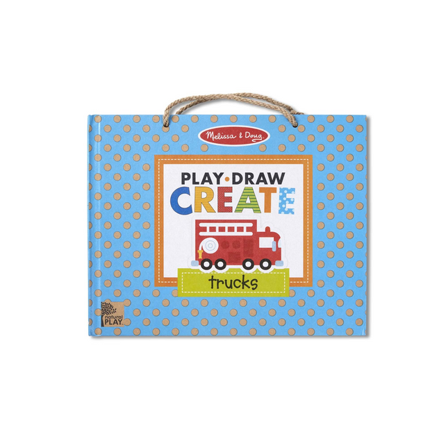 Melissa & Doug Natural Play: Draw, Create Reusable Drawing & Magnet Kit – Trucks