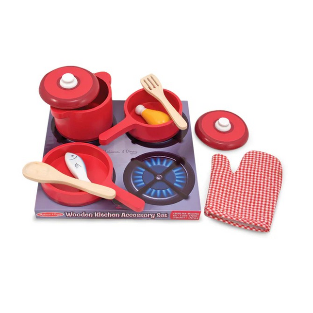 Melissa and Doug Wooden Kitchen Accessory Play Set (MD2610)