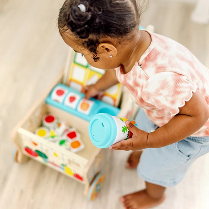 Melissa and Doug Wooden Shape Sorting Grocery Cart (MD30732)