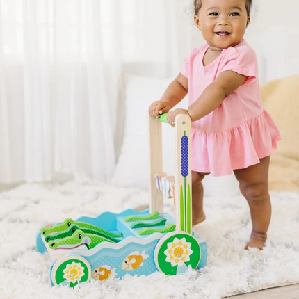 Melissa and Doug First Play Chomp & Clack Alligator Push Toy (MD3129)