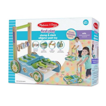 Melissa and Doug First Play Chomp & Clack Alligator Push Toy (MD3129)