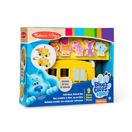 Melissa and Doug Blue's Clues & You! Wooden Pull-Back School Bus (MD33011)