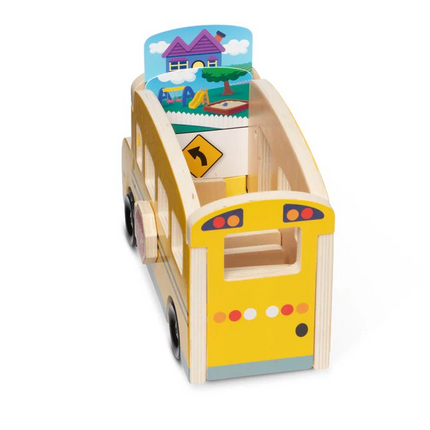 Melissa and Doug Blue's Clues & You! Wooden Pull-Back School Bus (MD33011)