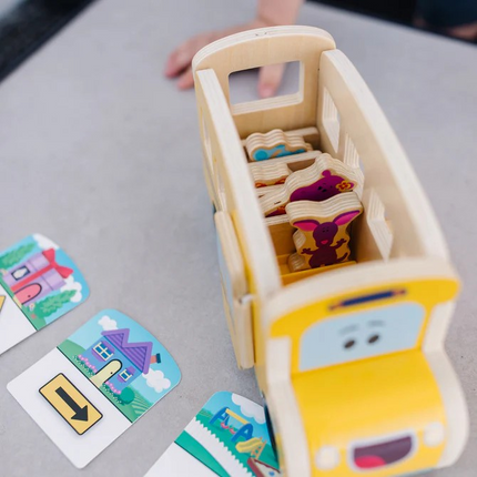 Melissa and Doug Blue's Clues & You! Wooden Pull-Back School Bus (MD33011)
