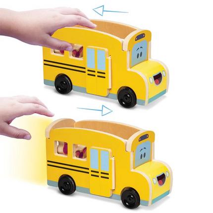 Melissa and Doug Blue's Clues & You! Wooden Pull-Back School Bus (MD33011)