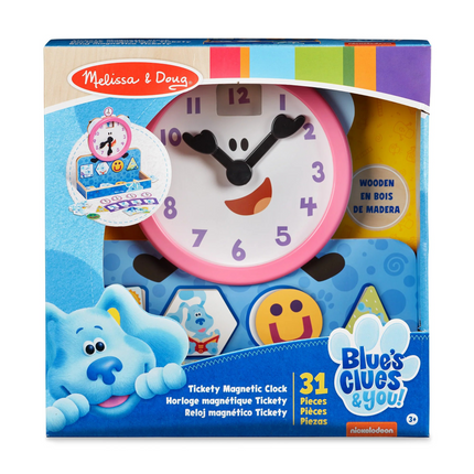 Melissa and Doug Blue's Clues & You! Wooden Tickety Tock Magnetic Clock (MD33014)
