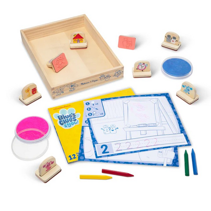 Melissa and Doug Blue's Clues & You! Wooden Handle Stamps Activity Set (MD33015)