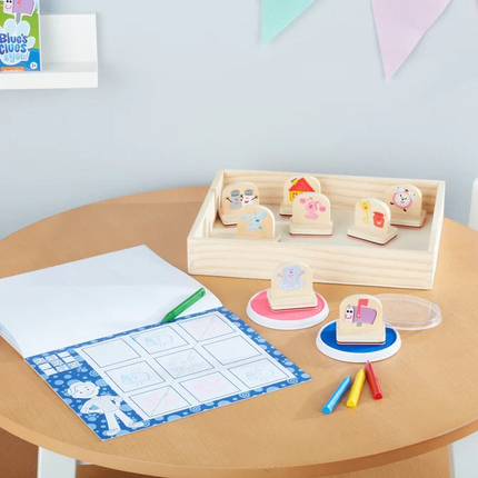 Melissa and Doug Blue's Clues & You! Wooden Handle Stamps Activity Set (MD33015)