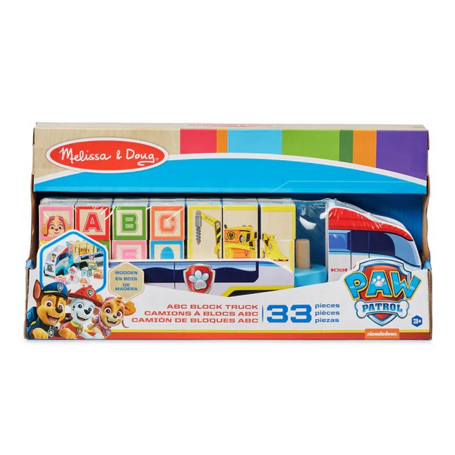 Melissa and Doug PAW Patrol Wooden ABC Block Truck (MD33272)