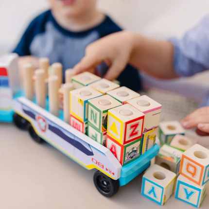 Melissa and Doug PAW Patrol Wooden ABC Block Truck (MD33272)