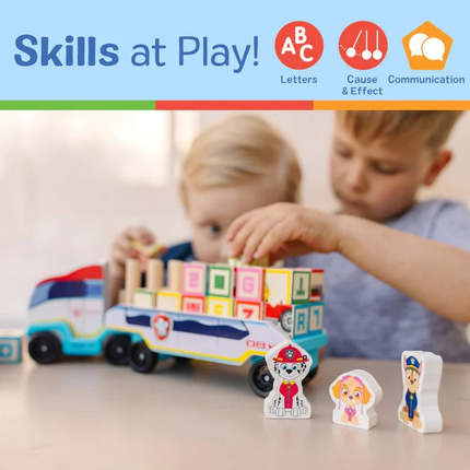 Melissa and Doug PAW Patrol Wooden ABC Block Truck (MD33272)