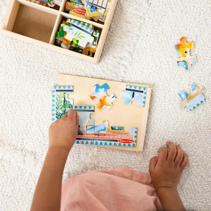 Melissa and Doug Wooden Jigsaw Puzzles in a Box - Pets (MD3790)