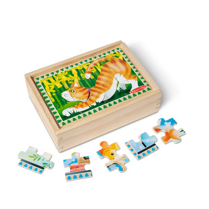Melissa and Doug Wooden Jigsaw Puzzles in a Box - Pets (MD3790)