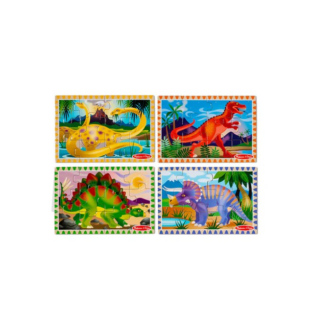 Melissa and Doug Wooden Jigsaw Puzzles in a Box - Dinosaurs MD3791