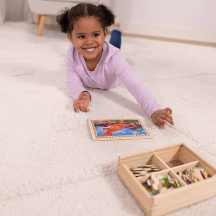 Melissa and Doug Wooden Jigsaw Puzzles in a Box - Dinosaurs MD3791