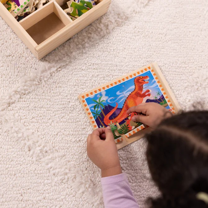 Melissa and Doug Wooden Jigsaw Puzzles in a Box - Dinosaurs MD3791