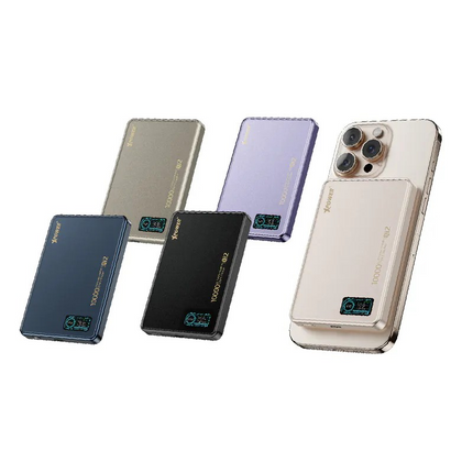 XPower MagDigita彩屏顯示鋁合金外殼 10000mAh PD3.0+QI2 磁吸移動電源