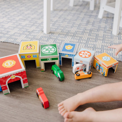 Melissa & Doug Nesting & Sorting Buildings & Vehicles MD13576