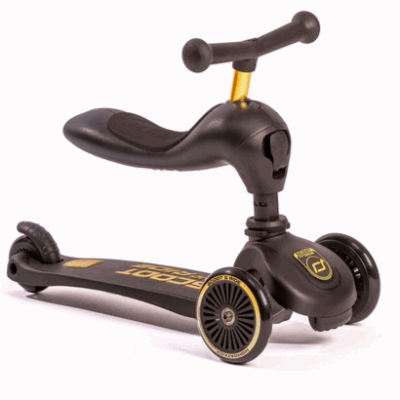 Scoot and Ride Highwaykick1 2合1平衡滑步車 黑金限量版