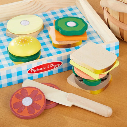 Melissa and Doug Sandwich Making Set - Wooden Play Food MD513