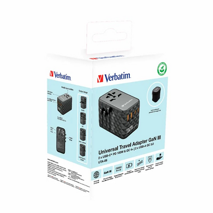 Verbatim GaN III 100W 通用旅行轉插 (UTA-06)