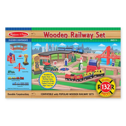 Melissa and Doug Wooden Railway Set (MD701)