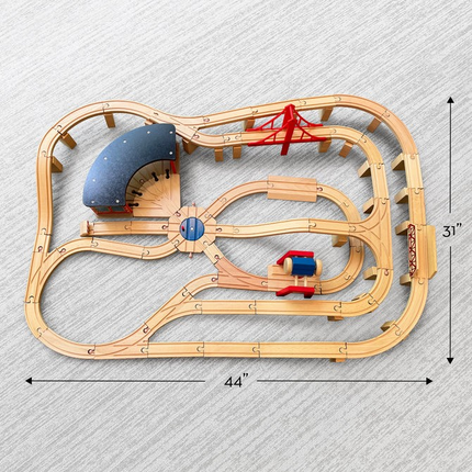 Melissa and Doug Wooden Railway Set (MD701)