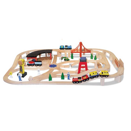 Melissa and Doug Wooden Railway Set (MD701)