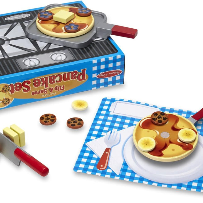 Melissa & Doug Wooden Flip & Serve Pancake Set MD9342