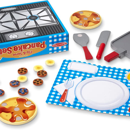 Melissa & Doug Wooden Flip & Serve Pancake Set MD9342