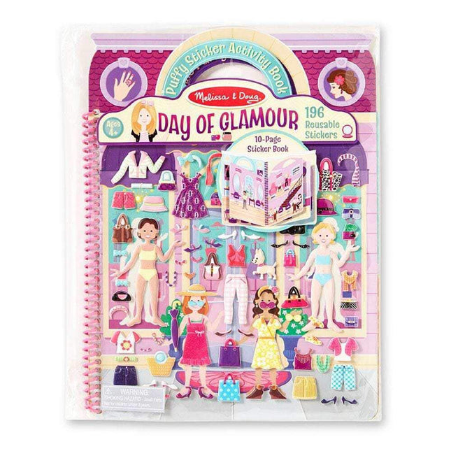 Melissa & Doug Deluxe Puffy Sticker Album - Day of Glamour 9412