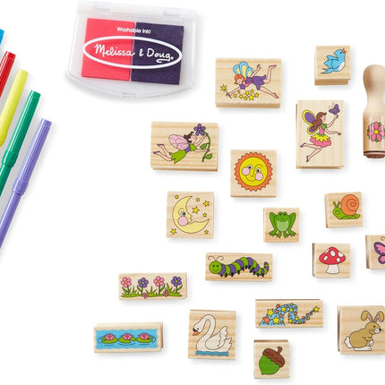 Melissa & Doug Stamp Set - Stamp-a-Scene: Fairy Garden