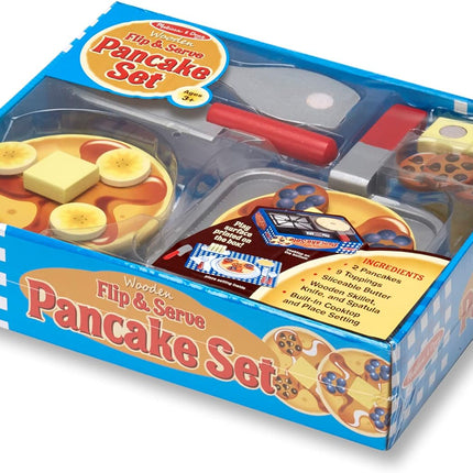 Melissa & Doug Wooden Flip & Serve Pancake Set MD9342