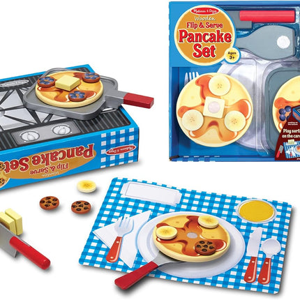 Melissa & Doug Wooden Flip & Serve Pancake Set MD9342