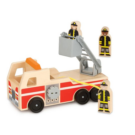 Melissa and DougClassic Wooden Fire Truck Play Set (MD9391)