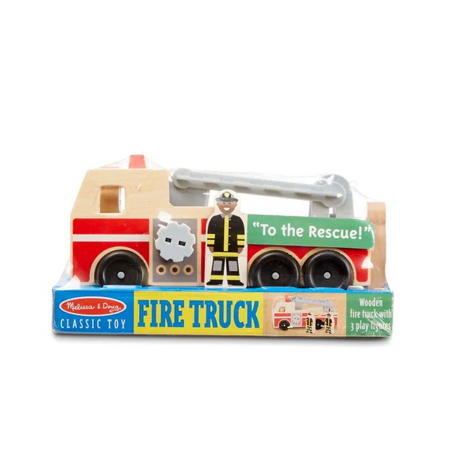 Melissa and DougClassic Wooden Fire Truck Play Set (MD9391)
