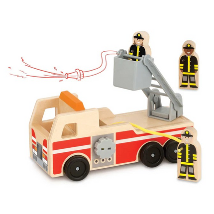 Melissa and DougClassic Wooden Fire Truck Play Set (MD9391)
