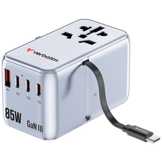 Verbatim Charge 'n' Travel 85W 通用旅行轉插連伸縮充電線 (CNT-02)