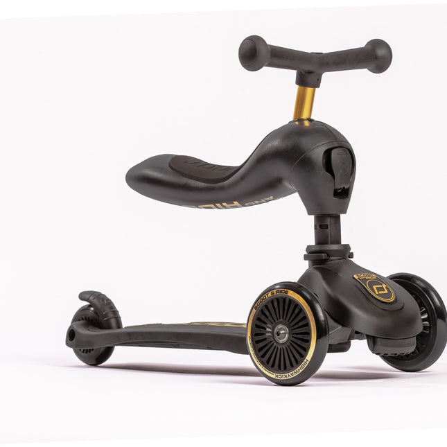 Scoot and Ride Highwaykick1 2合1平衡滑步車 黑金限量版