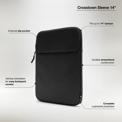 Incase Crosstown Sleeve for 14-inch Laptop - Black (INCO400803-BLK)