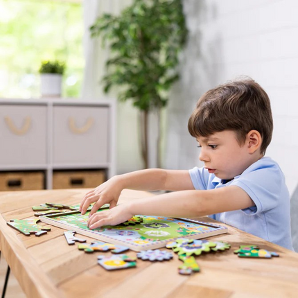 Melissa and Doug Animal Chase I-Spy Wooden Gear Puzzle