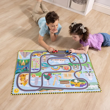 Melissa and Doug Race Around the World Tracks Floor Puzzle - 48 Pieces