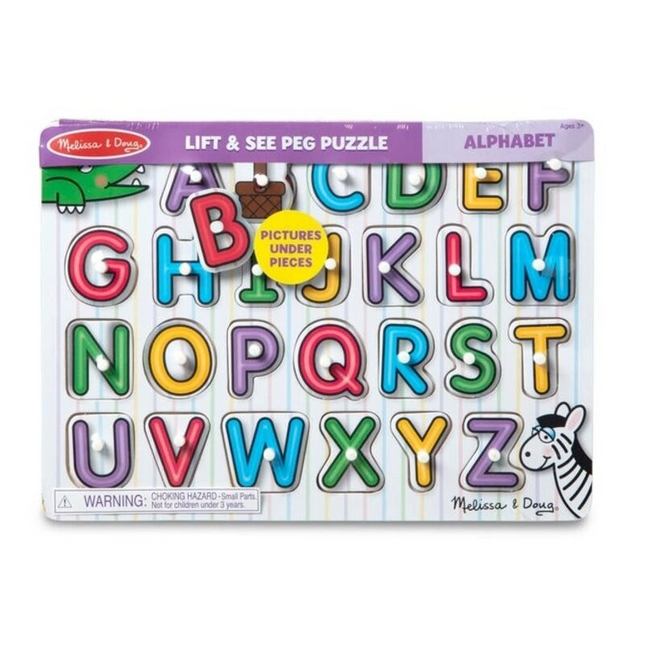 MELISSA & DOUG SEE-INSIDE ALPHABET PEG PUZZLE MD3272