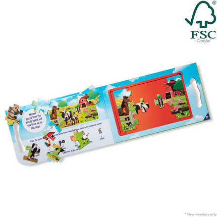 Melissa and Doug Take-Along Magnetic Jigsaw Puzzles – On the Farm