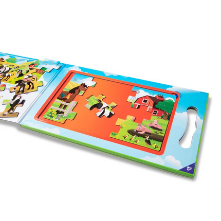 Melissa and Doug Take-Along Magnetic Jigsaw Puzzles – On the Farm