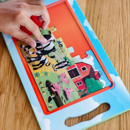 Melissa and Doug Take-Along Magnetic Jigsaw Puzzles – On the Farm