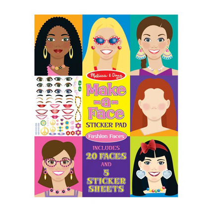 Melissa and Doug Make-a-Face Fashion faces Sticker Pad