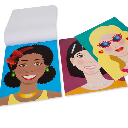 Melissa and Doug Make-a-Face Fashion faces Sticker Pad