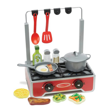 Melissa and Doug Deluxe Wooden Cooktop Set