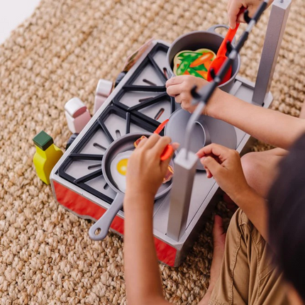 Melissa and Doug Deluxe Wooden Cooktop Set